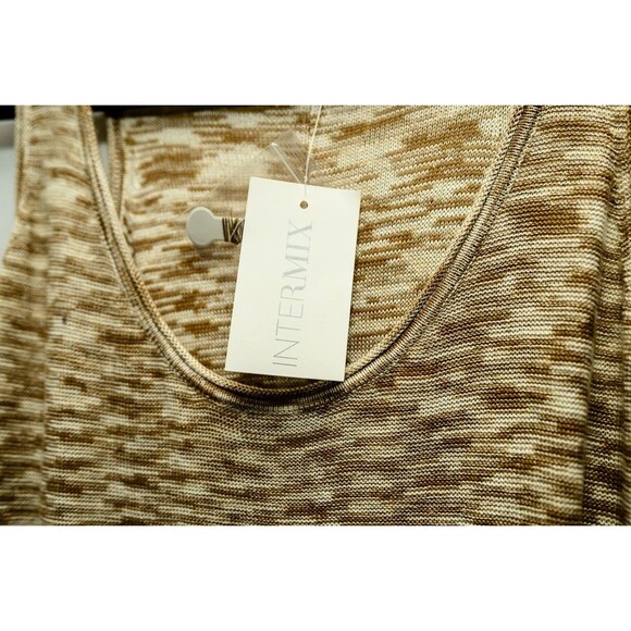 Brochu Walker For Intermix Knit tank dress Tan Marble Maxi NEW L - Picture 5 of 8